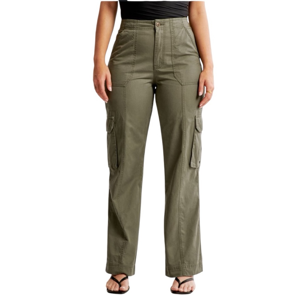 Olive Green Abercrombie and fitch Love Curve Cargo Pants (0-25)